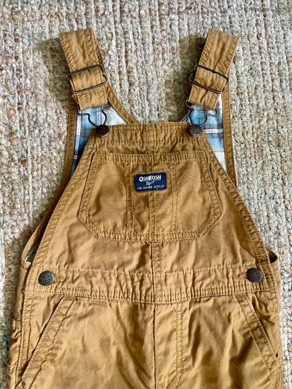 OshKosh B’gosh Toddler Boys Girls Unisex 4T Lined Canvas Carpenter Overalls EUC